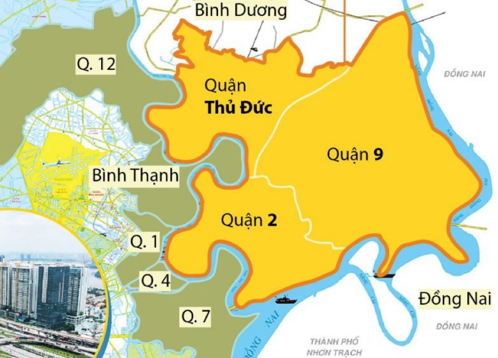 Quận Thủ Đức, Quận 2 và Quận 9 được sáp nhập thành Thành phố Thủ Đức